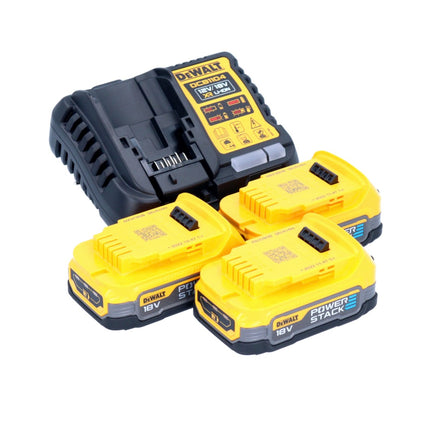 Set di avviamento DeWalt DCB 1104 E3 12 V / 18 V 3x batteria Powerstack 1,7 Ah + caricabatterie DCB 1104