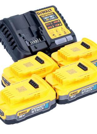 DeWalt DCB 1104 E4 Battery Starter Set 12 V / 18 V 4x batteria Powerstack 1,7 Ah + caricatore DCB 1104