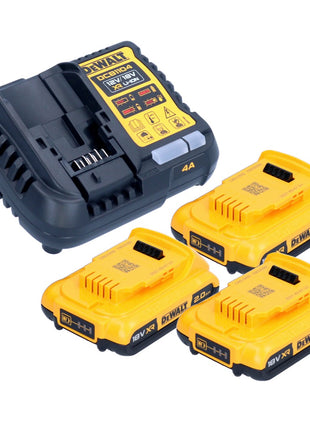 DeWalt DCB 1104 D3 Set di avviamento batteria 12 V / 18 V 3x batteria 2,0 Ah + caricatore DCB 1104