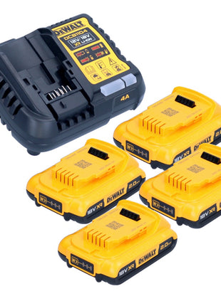 DeWalt DCB 1104 D4 Battery Starter Set 12 V / 18 V 4x batteria 2,0 Ah + caricabatterie DCB 1104