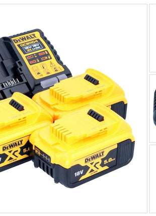 DeWalt DCB 1104 P3 Battery Starter Set 12 V / 18 V 3x battery 5.0 Ah + DCB 1104 charger