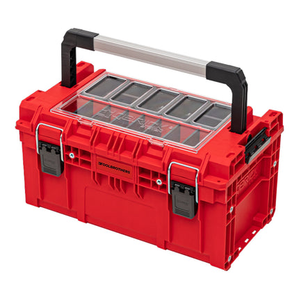 Toolbrothers RHINO XL Werkzeugkoffer ULTRA Handling+ Höhe L 26 l IP66 mit herausnehmbaren Trennwänden + Boxen