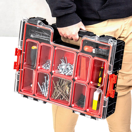 Toolbrothers RHINO L Organizer ECO Höhe XL Boxen 9 l IP54 mit herausnehmbaren Boxen