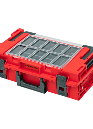 Toolbrothers RHINO XXL Werkzeugkoffer ULTRA Handling+ Höhe M 15,4 l IP66 mit herausnehmbaren Trennwänden + Boxen