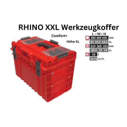 Toolbrothers RHINO XXL Valigia portautensili ULTRA Comfort+ altezza XL 52 l IP66 con divisori estraibili