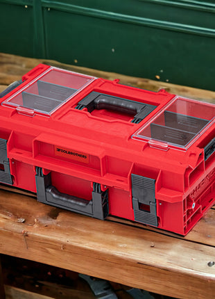 Toolbrothers RHINO XXL Werkzeugkoffer ULTRA Comfort+ Höhe M 15,4 l IP66 mit herausnehmbaren Trennwänden + Boxen