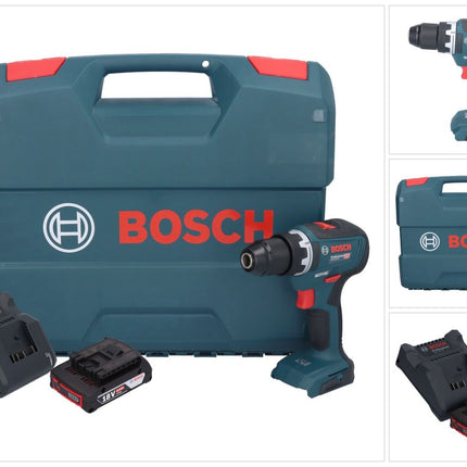 Bosch GSR 18V-55 Professional Perceuse-visseuse sans fil 18 V 55 Nm Brushless + 1x batterie 2,0 Ah + chargeur + L-Case