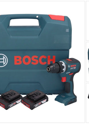 Bosch GSR 18V-55 Professional Perceuse-visseuse sans fil 18 V 55 Nm Brushless + 2x batterie 2,0 Ah + chargeur + L-Case