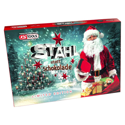 KS Tools Calendrier de l'Avent ''Acier au lieu de chocolat'' 2023 avec 42 pcs. 1/4'' Torsions Bit Set ( 999.2222 )
