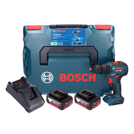 Bosch GSB 18V-55 Professional Perceuse-visseuse à percussion sans fil 18 V 55 Nm Brushless ( 06019H5300 ) + 2x batterie 4,0 Ah + chargeur + L-Boxx