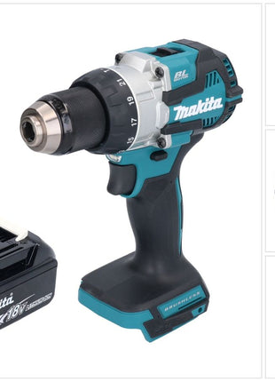 Makita DHP 489 M1 akumulatorowa wiertarko-wkrętarka udarowa 18 V 73 Nm bezszczotkowa + 1x akumulator 4,0 Ah - bez ładowarki