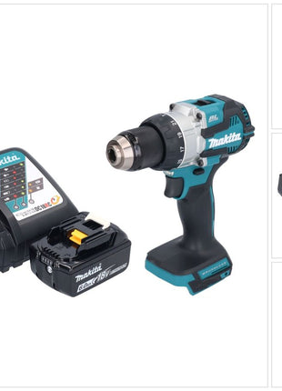 Makita DHP 489 RG1 cordless impact drill 18 V 73 Nm brushless + 1x rechargeable battery 6.0 Ah + charger