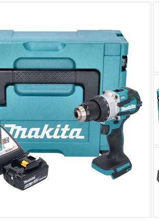 Makita DHP 489 RG1J cordless impact drill 18 V 73 Nm brushless + 1x rechargeable battery 6.0 Ah + charger + Makpac