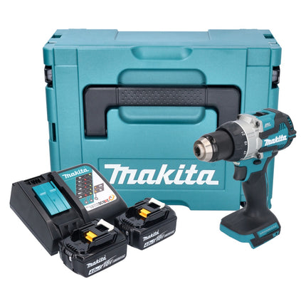 Trapano avvitatore a batteria Makita DDF 489 RMJ 18 V 73 Nm brushless + 2x batteria ricaricabile 4,0 Ah + caricabatterie + Makpac