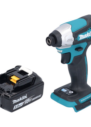 Makita DTD 157 T1 cordless impact wrench 18 V 140 Nm 1/4" brushless + 1x rechargeable battery 5.0 Ah - without charger