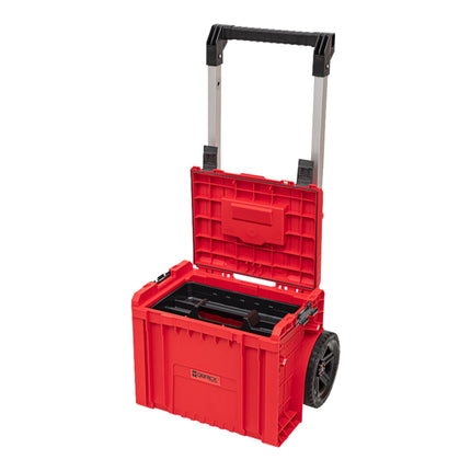 Qbrick System PRO Cart 2.0 Plus RED ULTRA HD impilabile 490 x 415 x 660 mm 29 l IP54 doppio manico telescopico estraibile