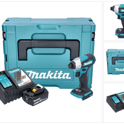 Makita DTD 157 RT1J Akku Schlagschrauber 18 V 140 Nm 1/4" Brushless + 1x Akku 5,0 Ah + Ladegerät + Makpac