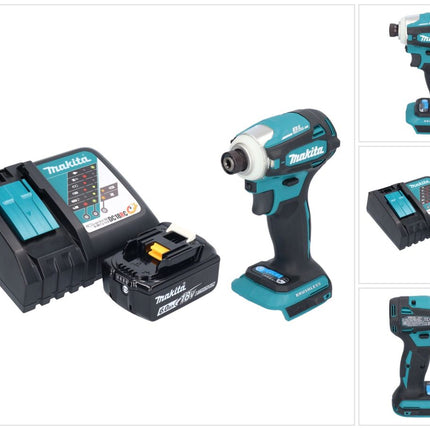 Avvitatore a impulsi a batteria Makita DTD 172 RG1 18 V 180 Nm 1/4" brushless + 1x batteria ricaricabile 6,0 Ah + caricabatterie