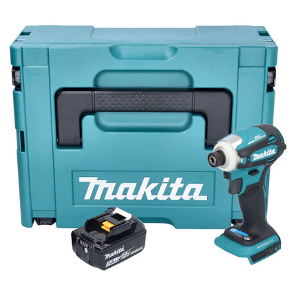 Avvitatore a impulsi a batteria Makita DTD 172 F1J 18 V 180 Nm 1/4" brushless + 1x batteria ricaricabile 3,0 Ah + Makpac - senza caricabatterie