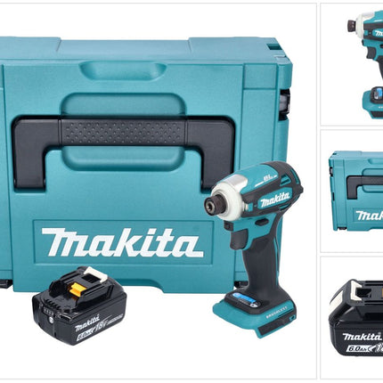 Avvitatore a impulsi a batteria Makita DTD 172 G1J 18 V 180 Nm 1/4" brushless + 1x batteria ricaricabile 6,0 Ah + Makpac - senza caricabatterie