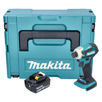 Avvitatore a impulsi a batteria Makita DTD 172 G1J 18 V 180 Nm 1/4" brushless + 1x batteria ricaricabile 6,0 Ah + Makpac - senza caricabatterie