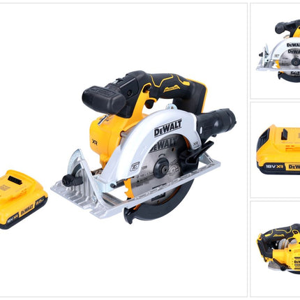 DeWalt DCS 565 N Akku Handkreissäge 18 V 165 mm Brushless + 1x Akku 2,0 Ah - ohne Ladegerät