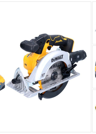 DeWalt DCS 565 N Akku Handkreissäge 18 V 165 mm Brushless + 1x Powerstack Akku 5,0 Ah - ohne Ladegerät