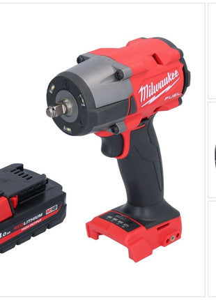 Milwaukee M18 FMTIW2F38-301 Cordless impact wrench 18 V 745 Nm 3/8" brushless + 1x rechargeable battery 3.0 Ah - without charger
