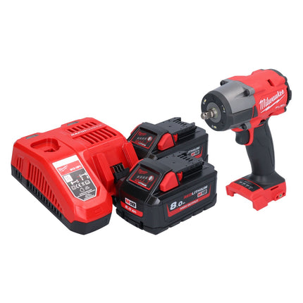 Milwaukee M18 FMTIW2F38-802 Clé à choc sans fil 18 V 745 Nm 3/8'' Brushless + 2x batterie 8,0 Ah + chargeur