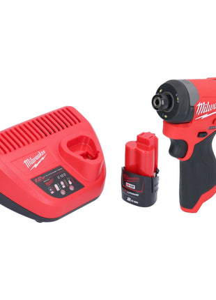 Milwaukee M12 FID2-201 Akku Schlagschrauber 12 V 170 Nm 1/4" Brushless + 1x Akku 2,0 Ah + Ladegerät