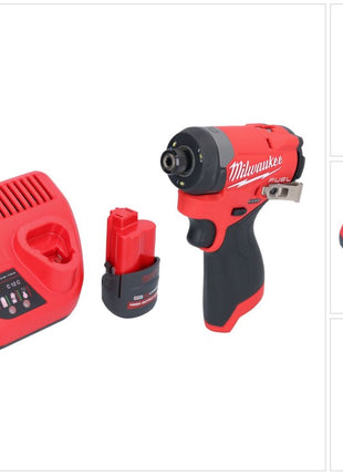 Milwaukee M12 FID2-251 Akku Schlagschrauber 12 V 170 Nm 1/4" Brushless + 1x Akku 2,5 Ah + Ladegerät