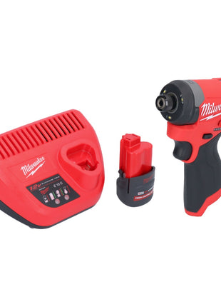 Milwaukee M12 FID2-251 Akku Schlagschrauber 12 V 170 Nm 1/4" Brushless + 1x Akku 2,5 Ah + Ladegerät
