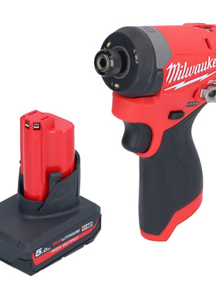 Milwaukee M12 FID2-501 akumulatorowy klucz udarowy 12 V 170 Nm 1/4" bezszczotkowy + 1x akumulator 5,0 Ah - bez ładowarki