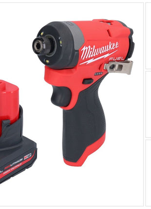 Milwaukee M12 FID2-501 akumulatorowy klucz udarowy 12 V 170 Nm 1/4" bezszczotkowy + 1x akumulator 5,0 Ah - bez ładowarki