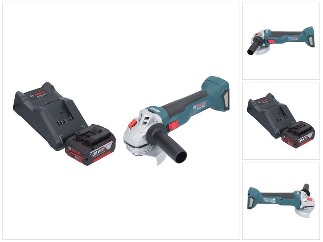 Bosch GWS 18V-10 Professional Meuleuse angulaire sans fil 18 V 115 mm Brushless + 1x batterie 4,0 Ah + chargeur