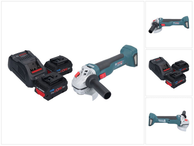 Bosch GWS 18V-10 Smerigliatrice angolare professionale a batteria 18 V 115 mm senza spazzole + 2x batteria ProCORE 8,0 Ah + caricabatterie