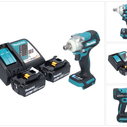 Avvitatore a impulsi a batteria Makita DTW 301 RF 18 V 330 Nm 1/2" brushless + 2x batteria ricaricabile 3,0 Ah + caricabatterie