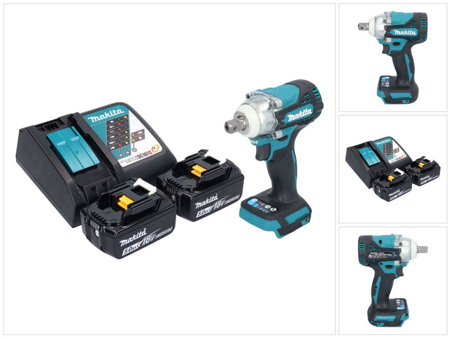 Makita DTW 301 RT Clé à choc sans fil 18 V 330 Nm 1/2" Brushless + 2x batterie 5,0 Ah + chargeur