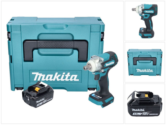 Avvitatore a impulsi a batteria Makita DTW 301 F1J 18 V 330 Nm 1/2" brushless + 1x batteria ricaricabile 3,0 Ah + Makpac - senza caricabatterie