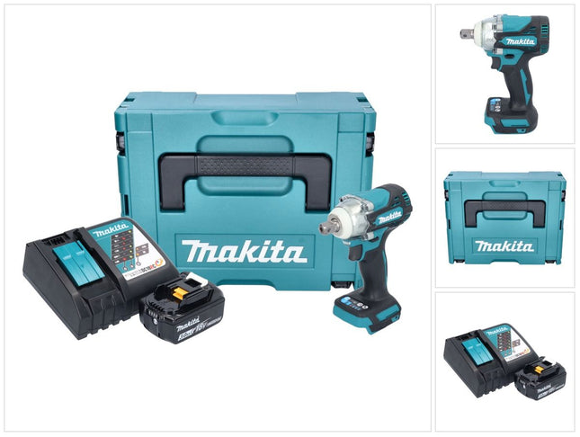 Makita DTW 301 RF1J Clé à choc sans fil 18 V 330 Nm 1/2" Brushless + 1x batterie 3,0 Ah + chargeur + Makpac