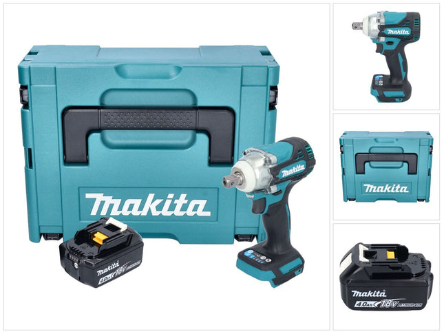 Makita DTW 301 M1J Clé à choc sans fil 18 V 330 Nm 1/2" Brushless + 1x batterie 4,0 Ah + Makpac - sans chargeur