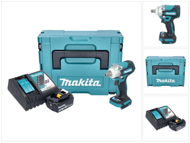 Makita DTW 301 RM1J Clé à choc sans fil 18 V 330 Nm 1/2" Brushless + 1x batterie 4,0 Ah + chargeur + Makpac