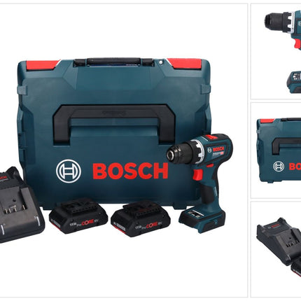 Bosch GSR 18V-90 C Professional Akku Bohrschrauber 18 V 64 Nm Brushless ( 06019K6004 ) + 2x ProCORE Akku 4,0 Ah + Ladegerät + L-Boxx