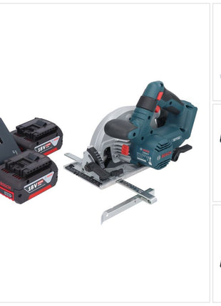 Bosch GKS 18V-57-2 Professional cordless circular saw 18 V 165 mm brushless + 2x rechargeable battery 4.0 Ah + charger