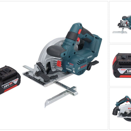 Bosch GKS 18V-57-2 Professional Scie circulaire portative sans fil 18 V 165 mm Brushless + 1x batterie 5,0 Ah - sans chargeur