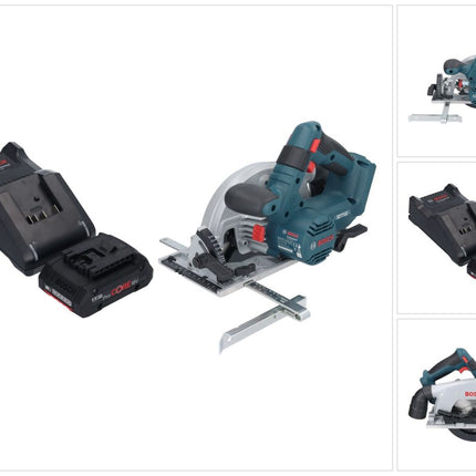 Bosch GKS 18V-57-2 Sega circolare professionale a batteria 18 V 165 mm senza spazzole + 1x batteria ricaricabile ProCORE 4,0 Ah + caricabatteria