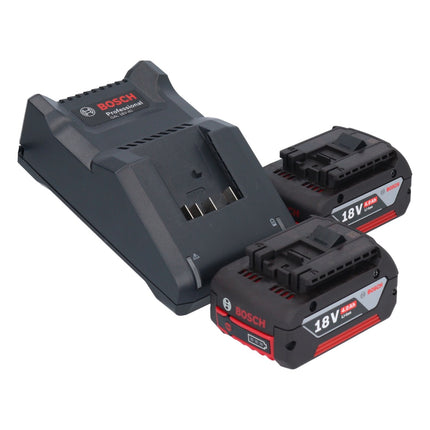 Bosch GST 18V-125 B Professional Scie sauteuse sans fil 18 V 125 mm Brushless + 2x batterie 4,0 Ah + chargeur
