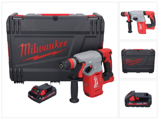 Milwaukee M18 BLHX-301X martello combinato a batteria 18 V 2,3 J brushless + 1x batteria ricaricabile 3,0 Ah + scatola HD - senza caricabatterie