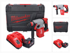 Milwaukee M18 BLHX-501X martello combinato a batteria 18 V 2,3 J senza spazzole + 1x batteria ricaricabile 5,0 Ah + caricabatterie + scatola HD