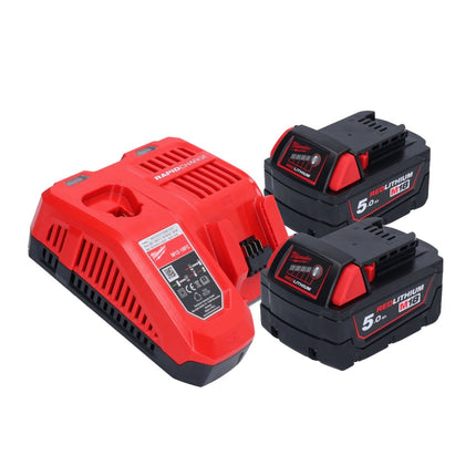 Martello combinato a batteria Milwaukee M18 BLHX-502X 18 V 2,3 J senza spazzole ( 4933478892 ) + 2x batteria ricaricabile 5,0 Ah + caricatore + scatola HD